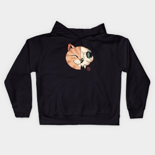 Cat Skull Vertical Kids Hoodie